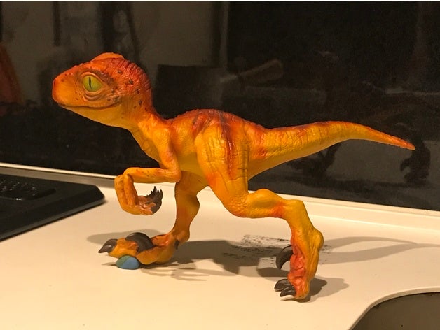 bambino velociraptor dinosauro giurassico parco raptor 3D print model - Mito3D