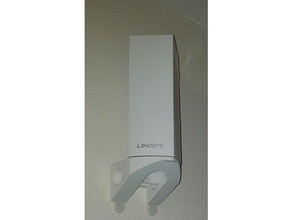 linksys velop parete montare staffa adatto comando strisce braket montaggio Wi Fi 3d print model - Mito3D