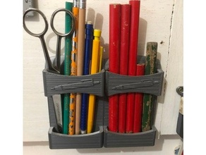 pencil holder case cup tool toolboard toolbox workshop organiser 3d print model - Mito3D