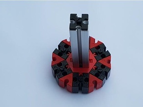 ft fisso cuscinetto alluminio pavoneggiarsi alu profil aluprofile fischertechnik lager 3d print model - Mito3D