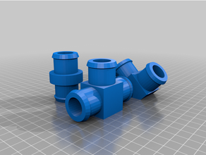 tubo flessibile connettore 25mm 3d print model - Mito3D