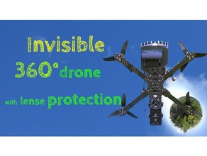 invisível 360 fpv zangão Câmera proteção insta360 evo fogo cruzado dji hd insta360evo invisible360drone invisibledrone 3d print model - Mito3D