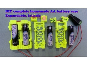 diy complete homemade aa battery case expandable failsafe 3d print model - Mito3D