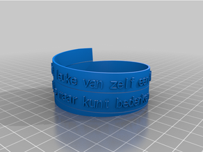 personalizzato spirale poesia braccialetto marchio 2 3d print model - Mito3D