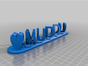 144 3dx dtd 529 dfn 03 muddu mudda blanc personnalisé 3d print model - Mito3D