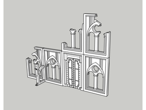 modular cathedral building wargame terrain warhammer 40000 3d print model - Mito3D