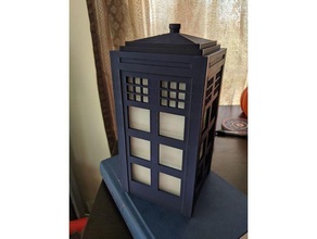 tardis lamp jewelry gift box necklace holder blue container desk dr fairy light lights galifrey lampshade lampshades shade large led necklaces storage drwho transparent filament 3d print model - Mito3D