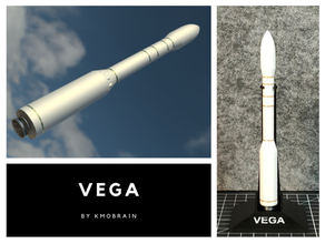 Vega ölçek 1 200 parçalar arianespace esa başlatıcı roket Uzay uzay gemisi 3d print model - Mito3D