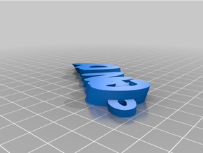 customized iamburny's v2 text - keyring candy 3d print model - Mito3D
