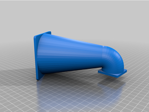 angepasst parametrierbar Größe Ventilator Adapter Verteiler Tube Winkel 3d print model - Mito3D