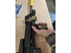 25mm flashlight picatinny mount adapter ar15 firearms firearm hk416 m4a1 m4 airsoft surefire 3d print model - Mito3D