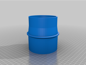 4 inch od 3 hose reducer customized 3d print model - Mito3D