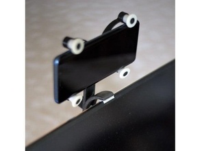 Telefon biegen Halter Unterstützung Monitor Android iPhone montieren Samsung Stand 3d print model - Mito3D