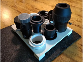 teleskop göz parça organizatör tepsi mercek Kulp destek openscad küçük parçalar depolama 3d print model - Mito3D