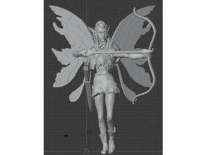 fairy female ranger bow dungeons dragons 3d print model - Mito3D