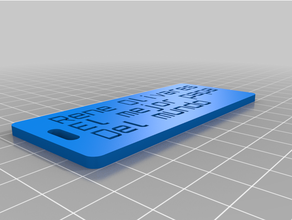 customized customizer version luggage label 3d print model - Mito3D