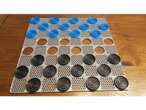 checkers checker board checkerboard checkers checkers set 3d print model - Mito3D