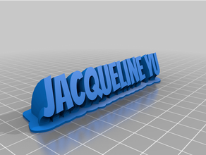 jacqueline yu customized 3d print model - Mito3D