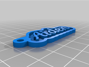 keychain - aiden customized 3d print model - Mito3D