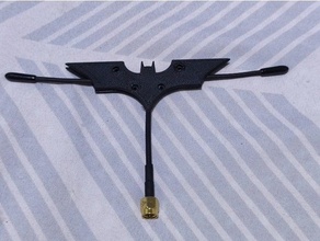tbs crossfire antenna immortal junction guard batman logo fpv mount 3d print model - Mito3D