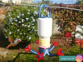 bebedero colibr colibrí alimentador aves bebederos abeja abejas pájaro comedero pájaros pajarera casa colibri flor maceta flores 3d print model - Mito3D