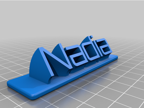 Nadia personnalisé 3d print model - Mito3D