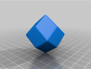 customized puzzle rhombic dodecahedron 3d print model - Mito3D