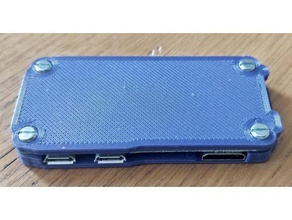 case raspberry pi header optionally heatsink fitted 3d print model - Mito3D