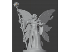 fairy male wizard sunstaff dungeons dragons 3d print model - Mito3D
