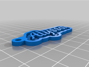 keychain - alyssa customized 3d print model - Mito3D