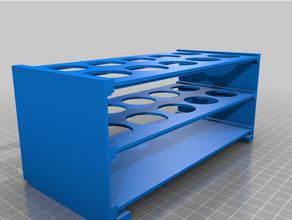 personalizado paramétrico prueba tubo centrífugo estante 3d print model - Mito3D