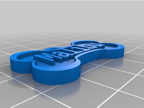Malibu Hund Etikett angepasst 3d print model - Mito3D