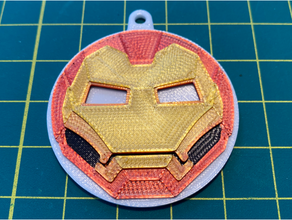 ferro homem emoji chaveiro 3d chaveiros Ferro maravilha 3d print model - Mito3D