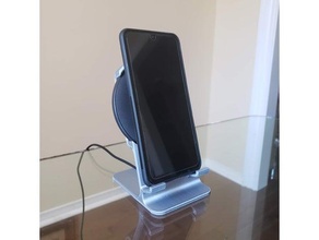 qi fio carregador ficar pé anker powerwave adaptador andróide maçã Móvel phone suporte 3d print model - Mito3D