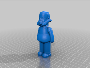 Homère Simpson stormtrooper 3d print model - Mito3D