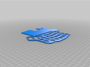 ergodash mini - sandwich case plates keyboard 3d print model - Mito3D