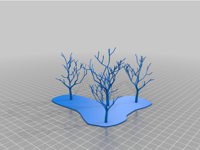 piccolo foresta tavolo terreno albero gioco guerra wargaming 3d print model - Mito3D