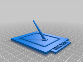 customized square sunclock - mori tn italy fixed customizer 3d print model - Mito3D