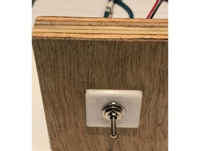 toggle switch mount plywood 3d print model - Mito3D