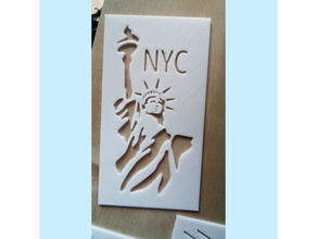 nyc statue liberty - stencil city diy freiheitsstaue york painting schablone 3d print model - Mito3D