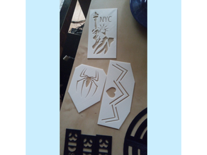 homem Aranha estêncil 3dsection ar hóquei tabela faça joey colinas Schablone aranha 3d print model - Mito3D