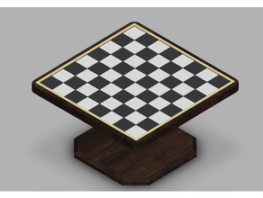 modular chess board smaller printers checkers game set table 3d print model - Mito3D