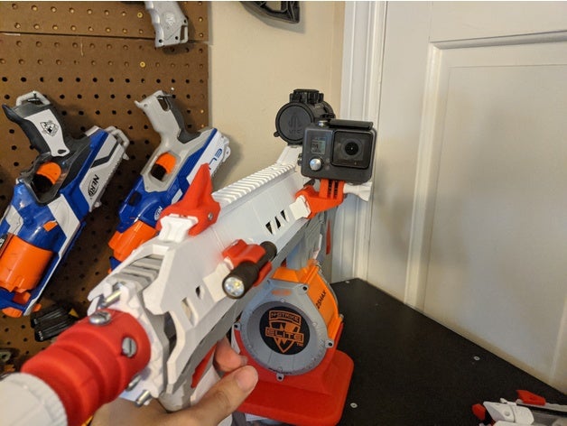 picatinny gopro monte caliburno nerf 3D print model - Mito3D