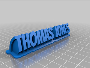 tommy nameplate customized 3d print model - Mito3D
