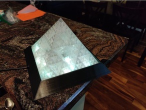 fraktal piramit Lamba temel Led 3d print model - Mito3D
