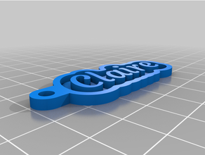 keychain - claire customized 3d print model - Mito3D