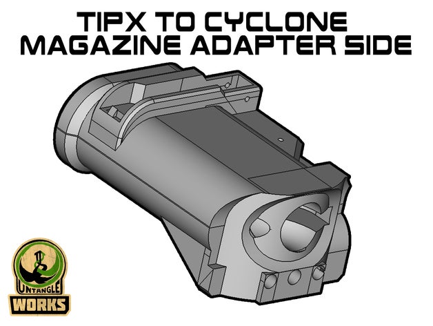 tipx cyclone magazine adapter magfed paintball tippmann a5 x7 phenom 3D print model - Mito3D