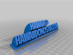Hawai personalizado 3d print model - Mito3D