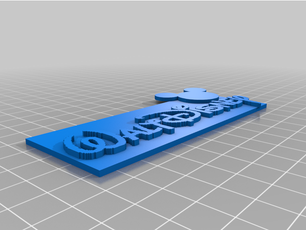 3d Walzer Disney Logo 2dart 3D print model - Mito3D