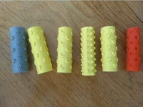 dokulu play doh silindirler kil araçlar kurabiye kalıbı kesici oyun hamuru macun rulman doku 3d print model - Mito3D